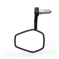 HIGHSIDER ESAGANO-RS EVO handlebar end mirror, black / silver, for 1 u. 7/8 inch, E-tested, piece