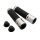 SHIN YO Handlebar grip rubber, 7/8 inch (22.2 mm), 130 mm, silver