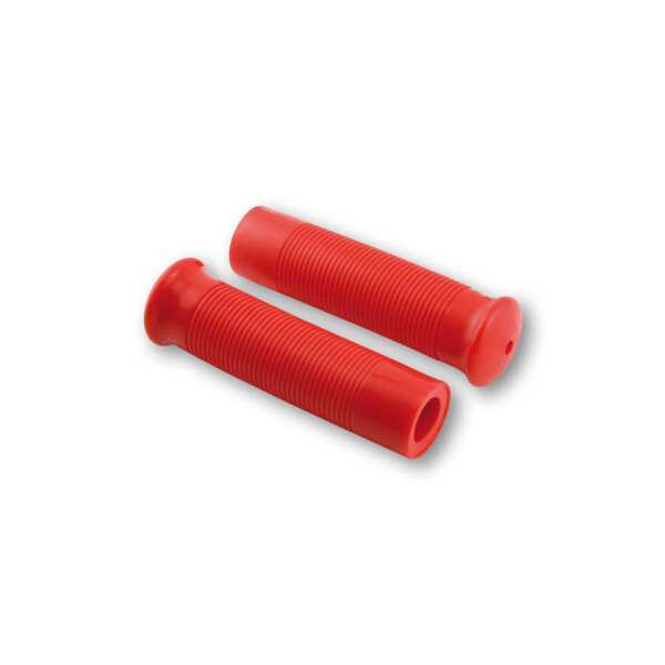 SHIN YO Handlebar Grips Custom Retrostyle for 7/8 Inch Handlebars (22mm) in red