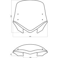 MRA V-Flow X-Creen Sport Type Z, for various motorcycles, clear