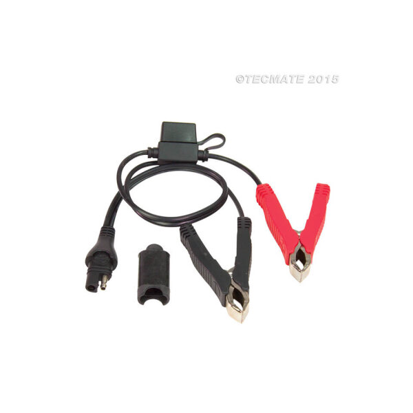 OPTIMATE Battery cable crocodile clips to SAE (No.14)