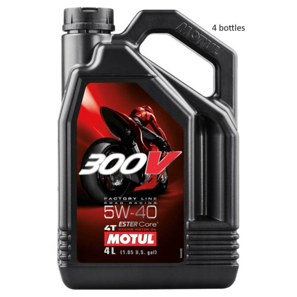 MOTUL Engine oil 300V FACTORY LINE ROAD, 5W-40 4T, 4L, X4 carton