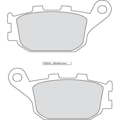 FERODO Brake lining FDB 754 EF