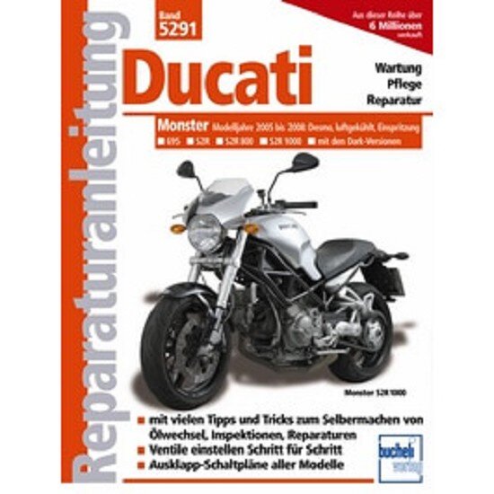 Motorbuch Vol. 5291 Repair manual DUCATI Monster 695, S2R, S2R 800, S2R 1000, 05-08