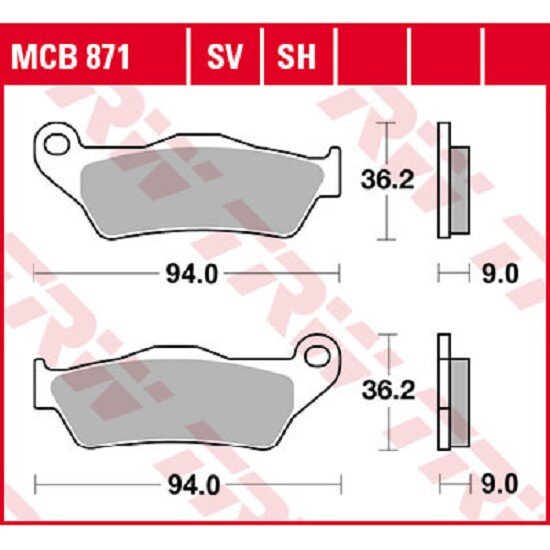 TRW Lucas Sintered lining MCB871SH