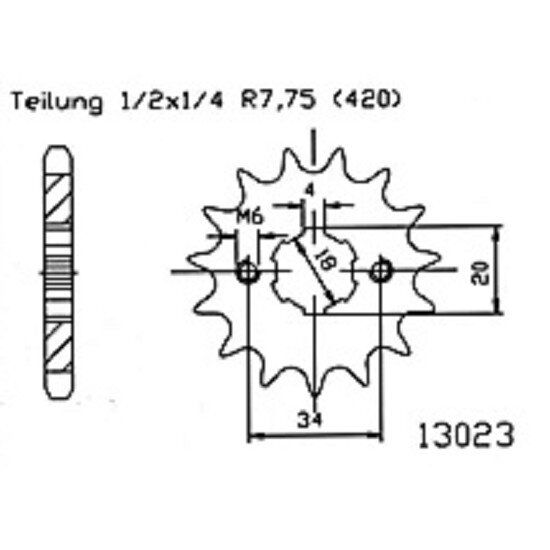 ESJOT Kettenritzel, 19 Zähne