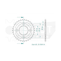 ESJOT Kettenrad, 34 Zähne, 420er Teilung (1/2x1/4)