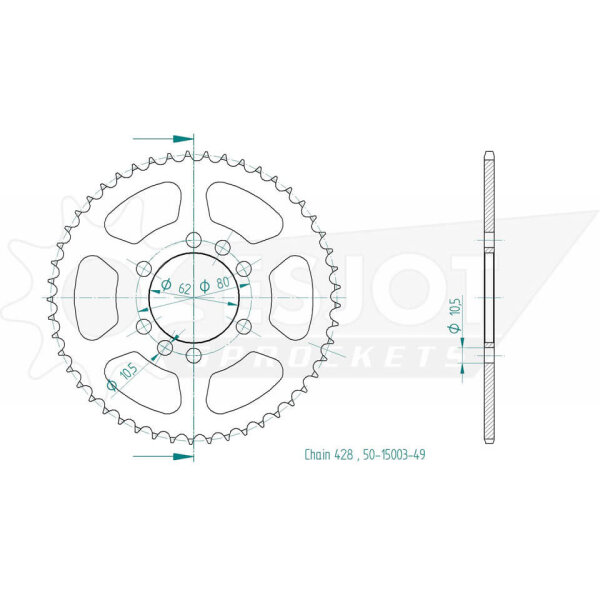 ESJOT Sprocket, 49 teeth