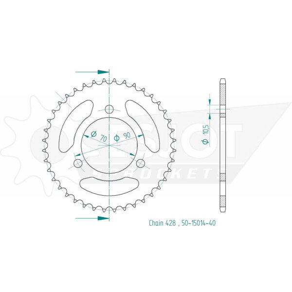 ESJOT Sprocket, 40 teeth