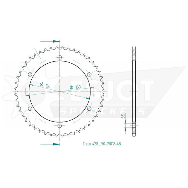 ESJOT Sprocket, 48 teeth