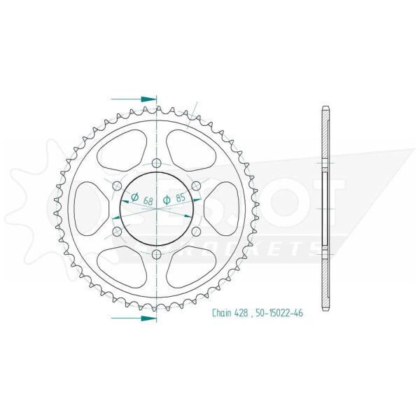 ESJOT Sprocket, 46 teeth