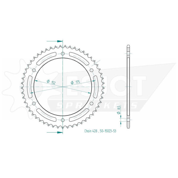 ESJOT Sprocket, 53 teeth