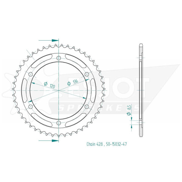 ESJOT Sprocket, 47 teeth