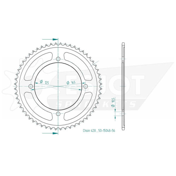 ESJOT Sprocket, 56 teeth