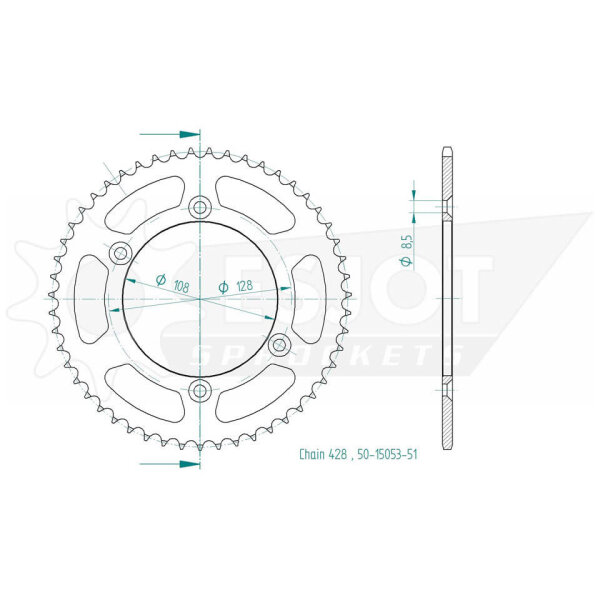 ESJOT Sprocket, 51 teeth