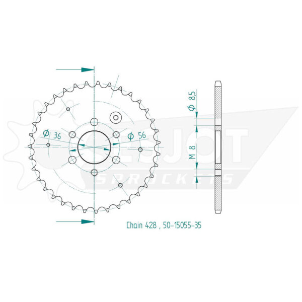 ESJOT Sprocket, 35 teeth