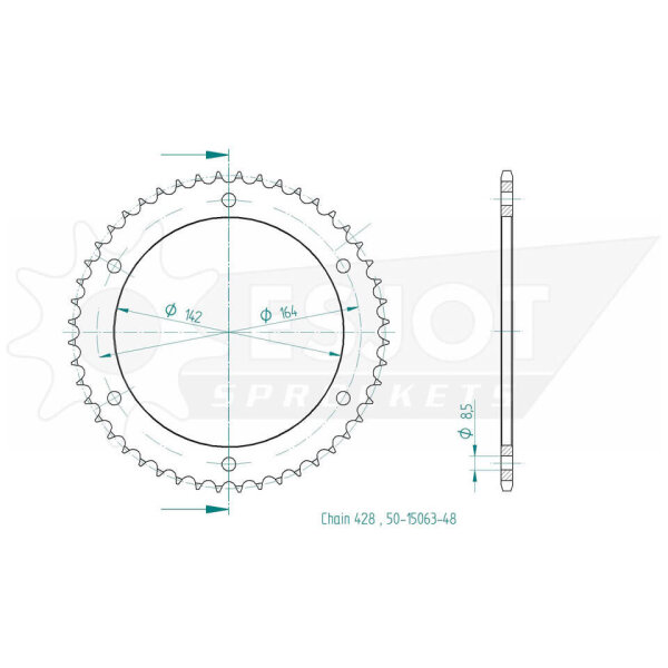 ESJOT Sprocket, 48 teeth