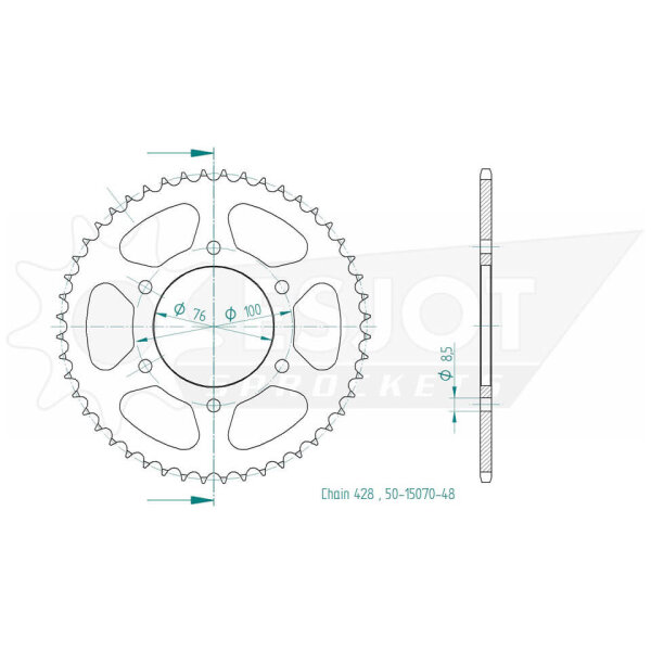 ESJOT Sprocket, 48 teeth