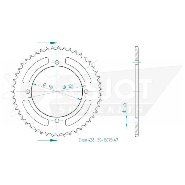 ESJOT Sprocket, 47 teeth