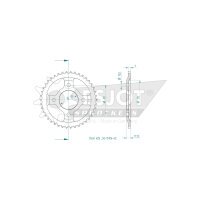 ESJOT Sprocket, 42 teeth, steel 428 pitch