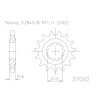 ESJOT Kettenritzel, 15 Zähne