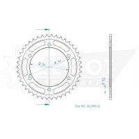 ESJOT Sprocket, 42 teeth