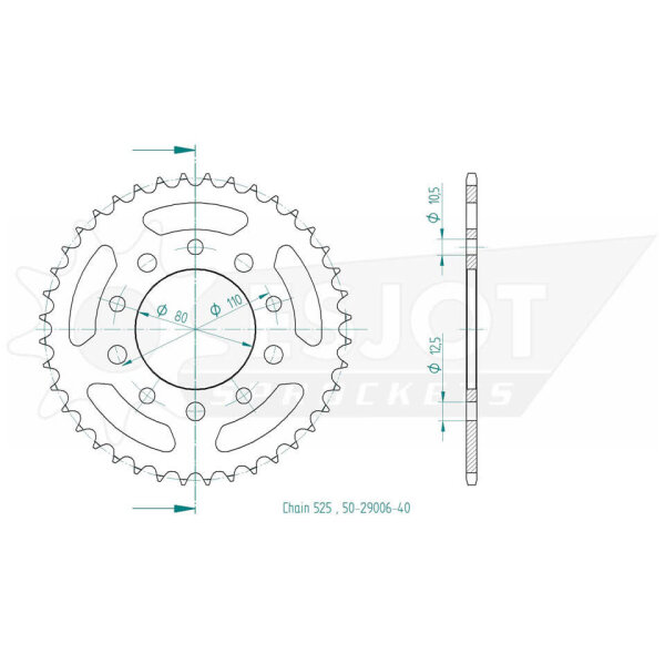 ESJOT Sprocket, 40 teeth