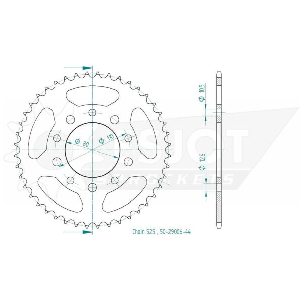 ESJOT Sprocket, 44 teeth