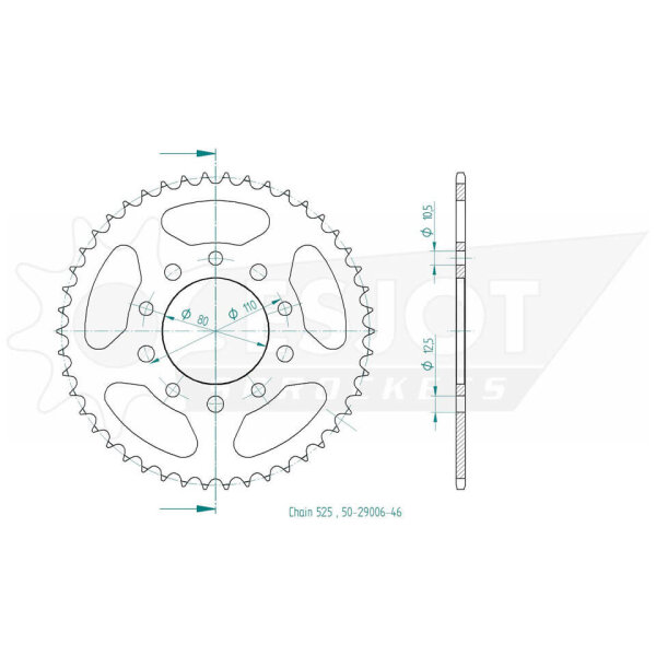 ESJOT Sprocket, 46 teeth