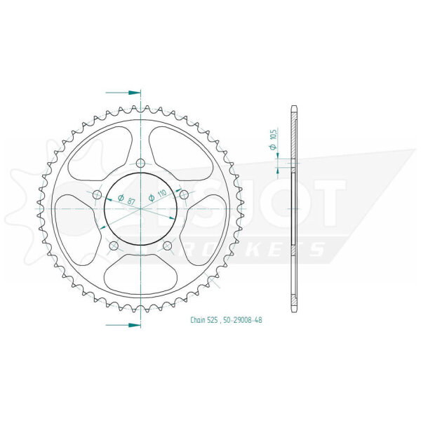 ESJOT Sprocket, 48 teeth