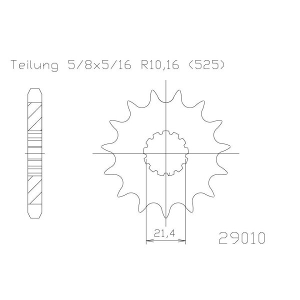 ESJOT Chain pinion, 15 teeth