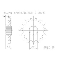 ESJOT Chain pinion, 15 teeth