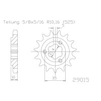 ESJOT Chain pinion, 14 teeth