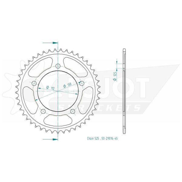 ESJOT Sprocket, 45 teeth