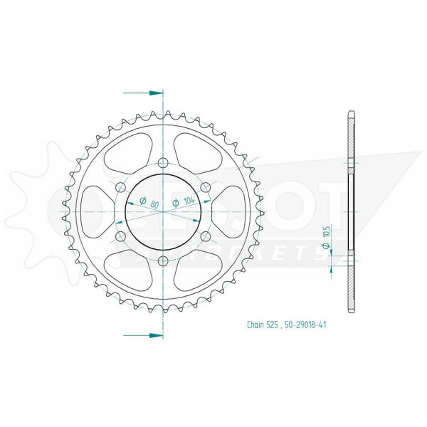 ESJOT Sprocket, 41 teeth