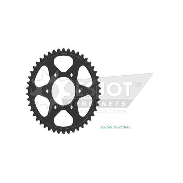 ESJOT Sprocket, 46 teeth, steel 525 pitch