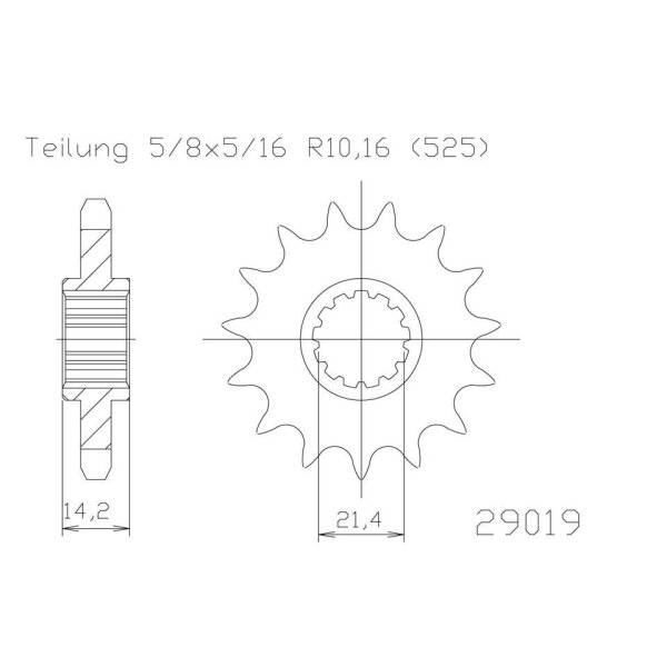 ESJOT Chain pinion, 15 teeth