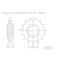 ESJOT Chain pinion, 15 teeth