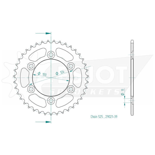 ESJOT Sprocket, 39 teeth