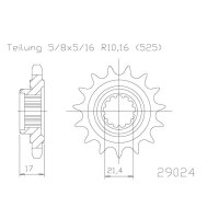 ESJOT Chain pinion, 14 teeth