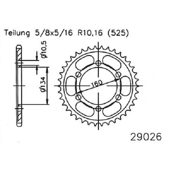 ESJOT Chain wheel, 43 teeth