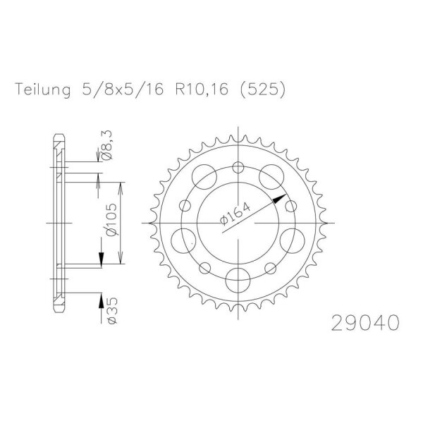 ESJOT Kettenrad, 47 Zähne