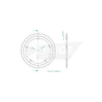 ESJOT Chain wheel, 44 teeth, 525 pitch (5/8x5/16)