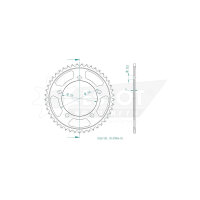 ESJOT Sprocket, 45 teeth, steel 525 pitch