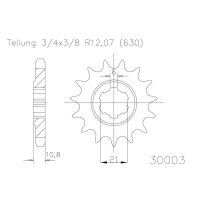 ESJOT Chain pinion, 15 teeth