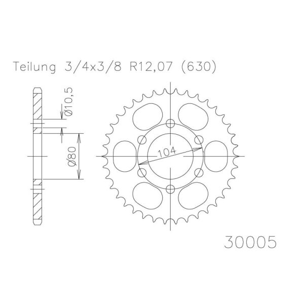 ESJOT Kettenrad, 39 Zähne