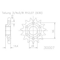 ESJOT Chain pinion, 15 teeth