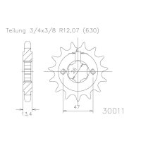 ESJOT Chain pinion, 16 teeth