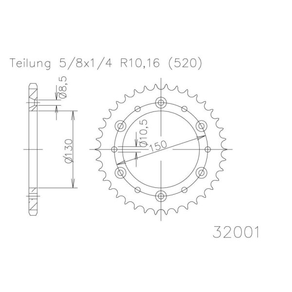 ESJOT Sprocket, 39 teeth