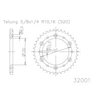 ESJOT Sprocket, 45 teeth